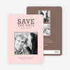 Bow Inspired Save the Date Cards - Pink Blush