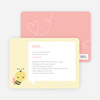 Bumble Bee Themed Baby Shower Invitations - Pink
