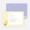Bumble Bee Themed Baby Shower Invitations - Purple