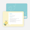 Bumble Bee Themed Baby Shower Invitations - Blue