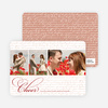 Cheer Script Holiday Photo Cards - Burgundy