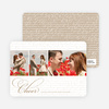 Cheer Script Holiday Photo Cards - Caramel