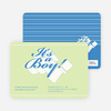 Chic 3D Graffiti Baby Shower Invitations - Lime Green
