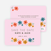 Chic Floral Save the Date Cards - Pink