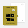 Chic New Year’s Eve Party Bird Invitations - Khaki Yellow