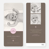 Circle Seal Holiday Birth Announcements - Pink