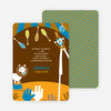 Circus Party Birthday Invitation - Saddle Brown
