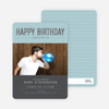 Cocktail Themed Birthday Party Invitations - Blue