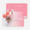 Color Focus Photo Birthday Party Invitations - Pink Fade
