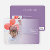 Color Focus Photo Birthday Party Invitations - Purple Mist