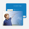 Color Focus Photo Birthday Party Invitations - Blue Shade