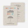 Colorful Shower Baby Shower Invitations - Gray