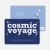 Cosmic Space Voyage Invitation - Purplish Blue