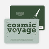Cosmic Space Voyage Invitation - Forest Green