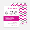 Costume Party Birthday Party Invitations - Fuchsia