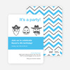 Costume Party Birthday Party Invitations - Light Blue