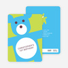 Cuddly Teddy Bear Birthday Party Invites - Light Lime