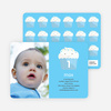 Cupcake Birthday Party Photo Invitation - Sky Blue