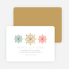 Custom Corporate Holiday Cards with Snowflake Theme - Beige