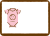 Thank You Card for Onesie Baby Shower Invitation - Cotton Candy