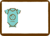 Thank You Card for Onesie Baby Shower Invitation - Mint