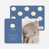 Darn Cute Piggy Baby Announcement - Steel Blue