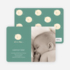 Darn Cute Piggy Baby Announcement - Sea Green