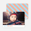 Diagonal Stripes Holiday Cards - Blue