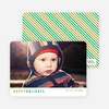 Diagonal Stripes Holiday Cards - Green