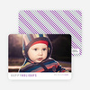 Diagonal Stripes Holiday Cards - Gray