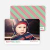 Diagonal Stripes Holiday Cards - Red