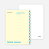 Diagonal Stripes Personal or Professional Stationery - Blue Tonic