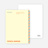 Diagonal Stripes Personal or Professional Stationery - Tangerine