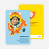 Dragon Rider Birthday Party Invitations - Baby Blue