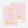 Ducks in a Row Baby Shower Invitations - Classical Pink