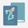 Dynamic Animal Duo Birthday Invitations - Blue Whale