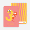 Dynamic Animal Duo Birthday Invitations - Grapefruit