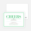 Elegant Cheers Invitations - Mint Julep