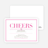 Elegant Cheers Invitations - Pomegranate Cosmo