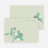 Elegant Flowers Personal Stationery - Green Moss
