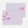Elegant Flowers Personal Stationery - Pretty Purple