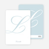 Elegant Letters Personalized Note Cards - Glacier