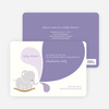 Elephant Rocker Baby Shower Invitations - Grape Cream