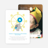 Elephants and the Circus Kids Birthday Party Invitations - Blue Bash