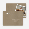 Fabric Birds Save the Date Cards - Brown Fabric