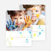 Finger Paint Valentine’s Day Photo Card - Modern Orange