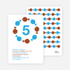 Fish Kaleidoscope Modern Birthday Invitation - Cyan