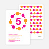 Fish Kaleidoscope Modern Birthday Invitation - Bright Orange