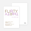 Flirty Thirty – 30th Birthday Invitation - Purple