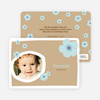 Flower Photo Cards for Birthday Parties - Almond Beige